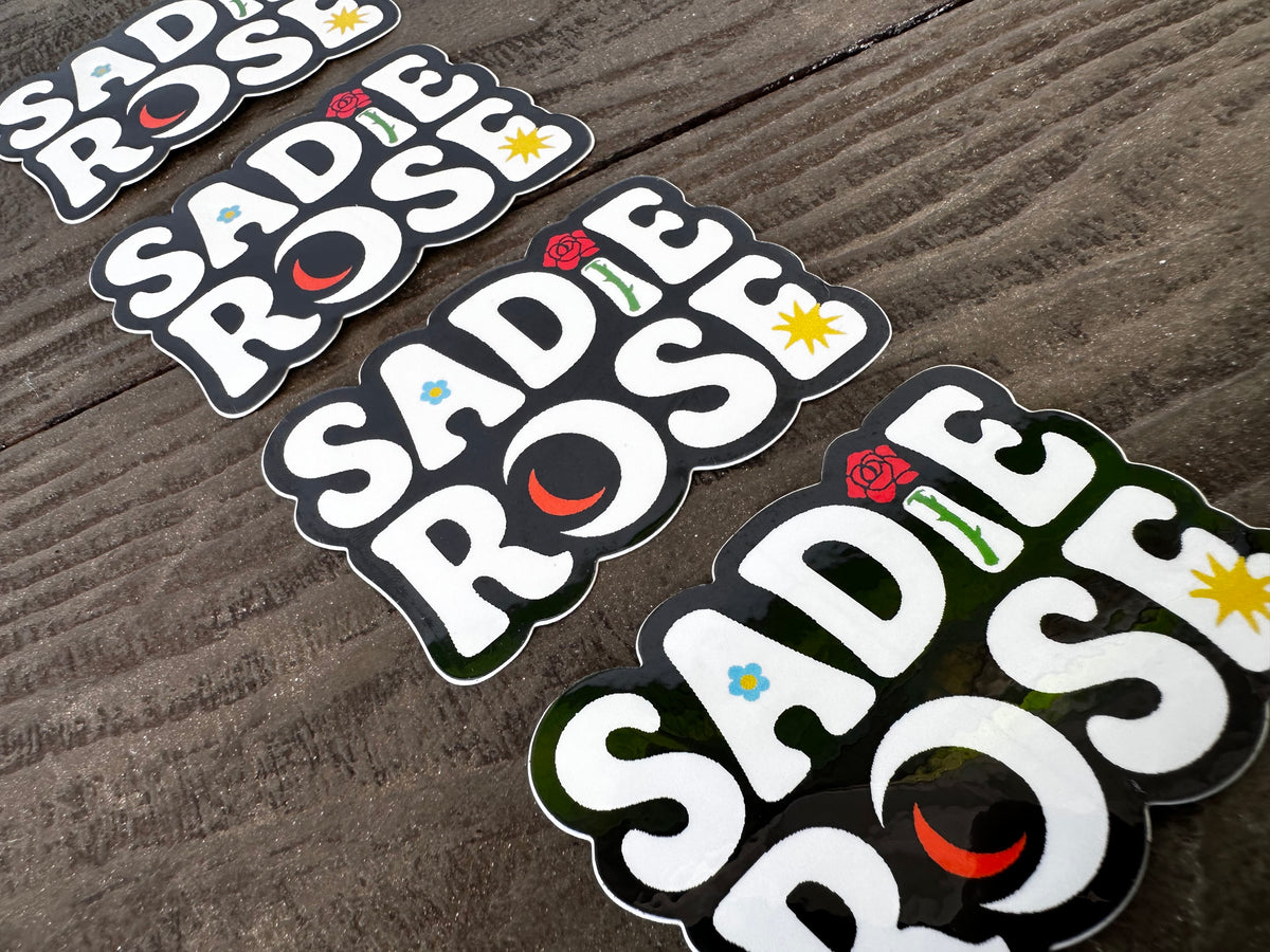 Sticker - Sadie Rose - Black Logo - Transparent Utopia by Sadie Rose