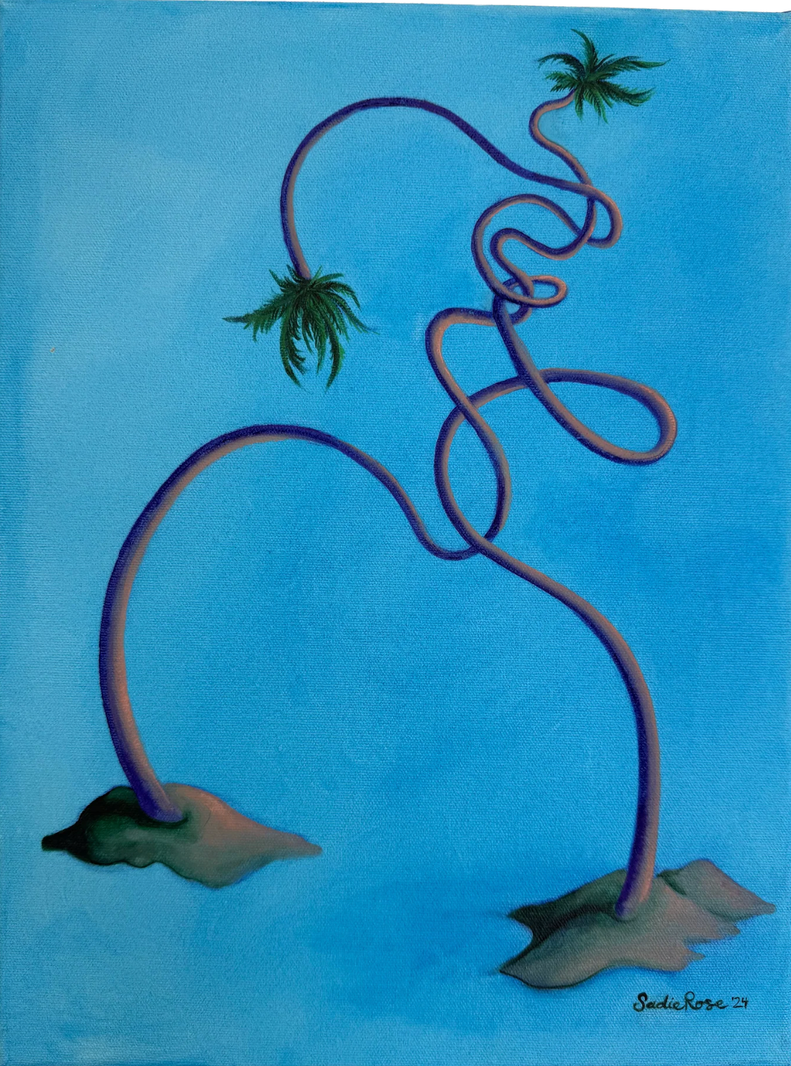 🌴 Impossible Palms — Original Paintings