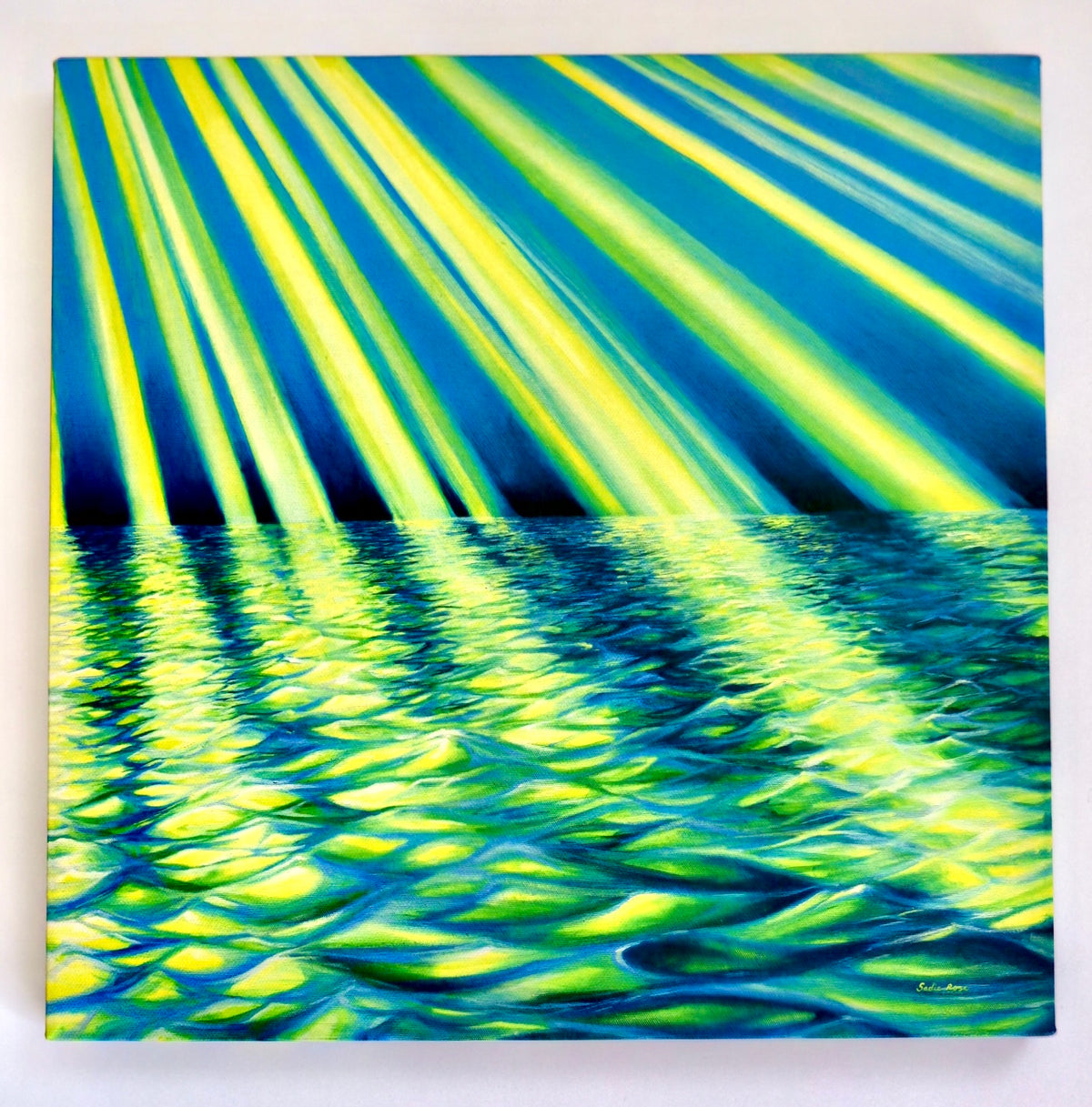 Sun Beams | 14x14  Stretched Canvas Print - Transparent Utopia by Sadie Rose
