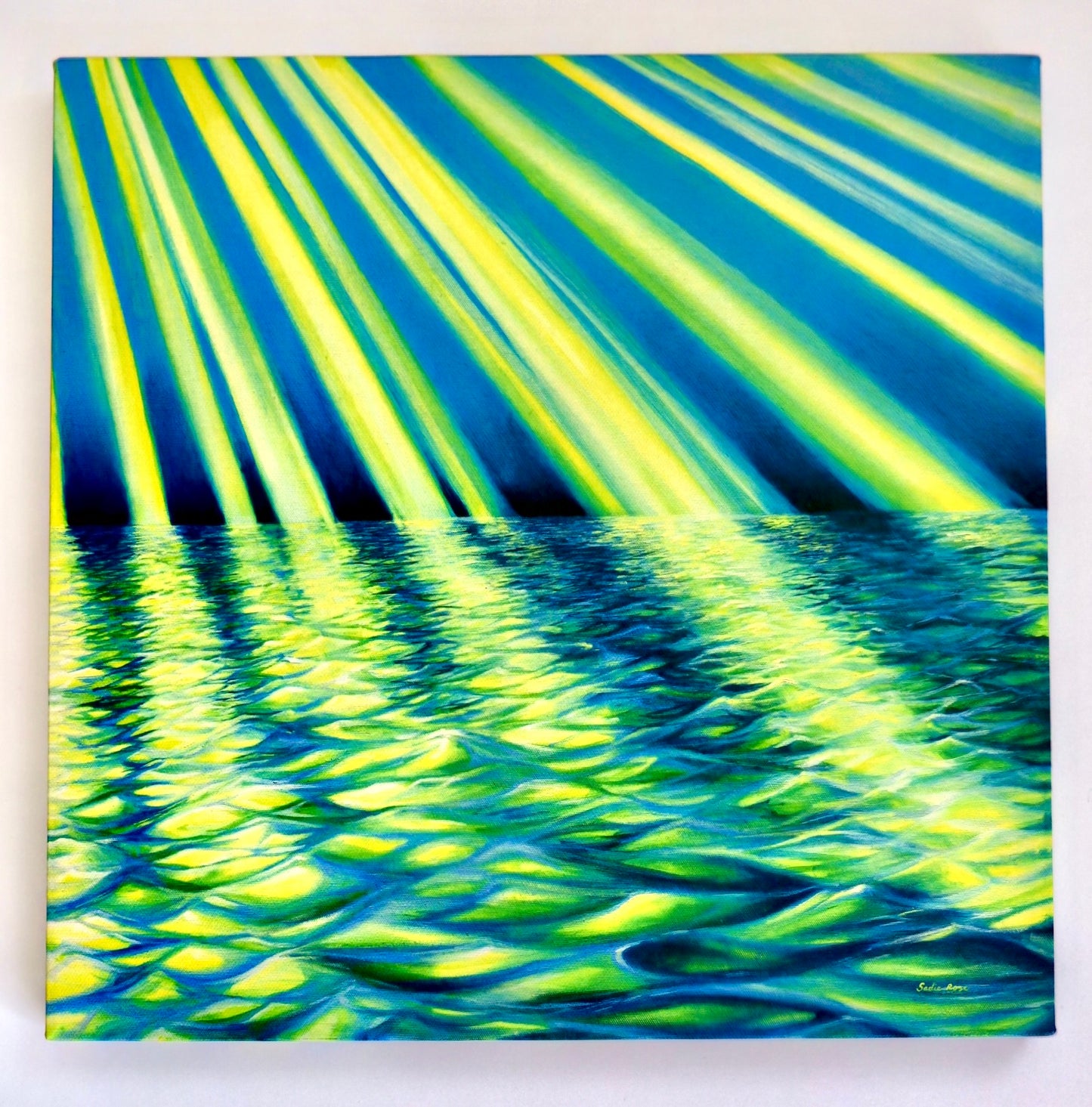 Sun Beams | 14x14  Stretched Canvas Print - Transparent Utopia by Sadie Rose