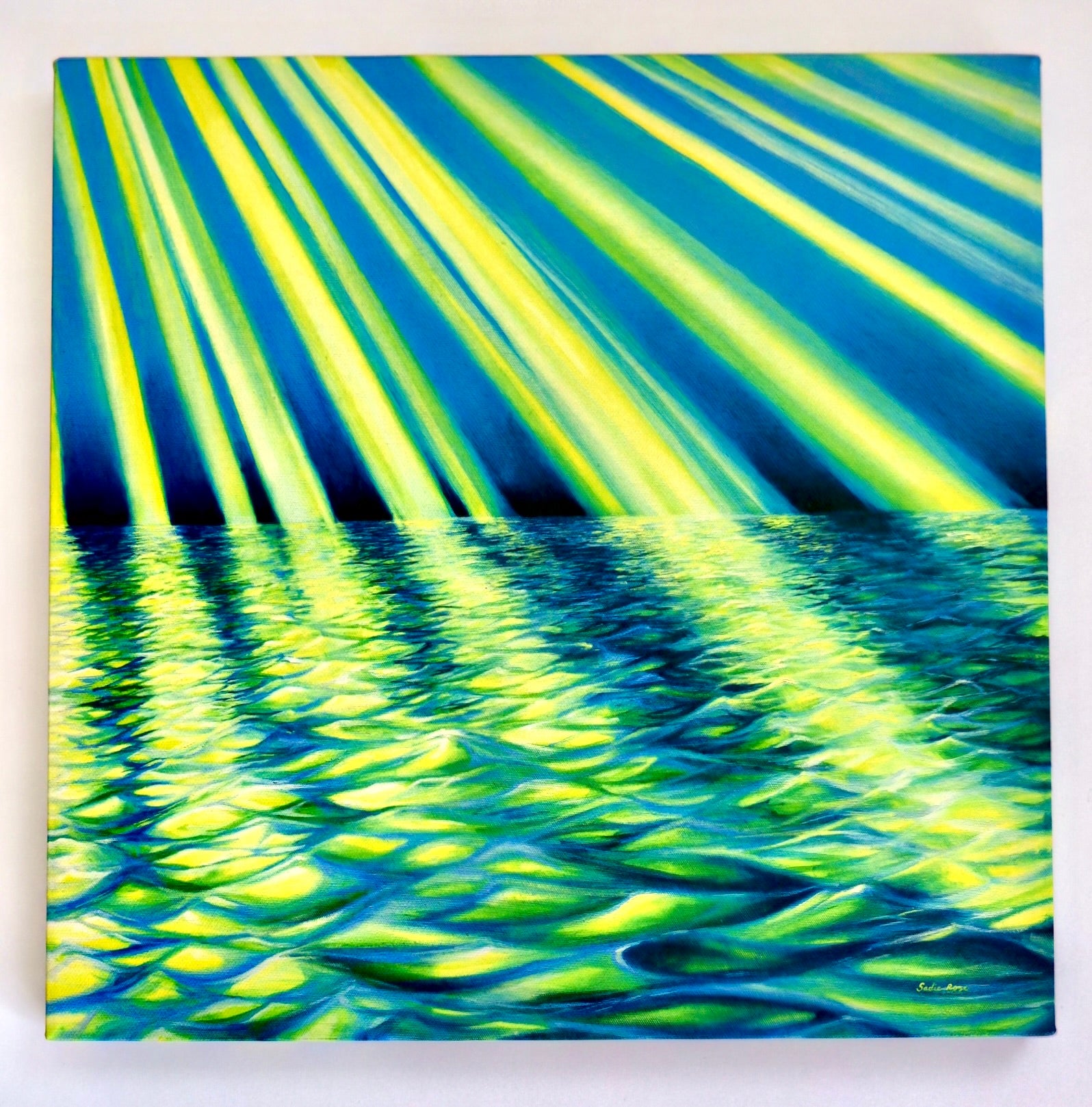 Sun Beams | 14x14  Stretched Canvas Print - Transparent Utopia by Sadie Rose