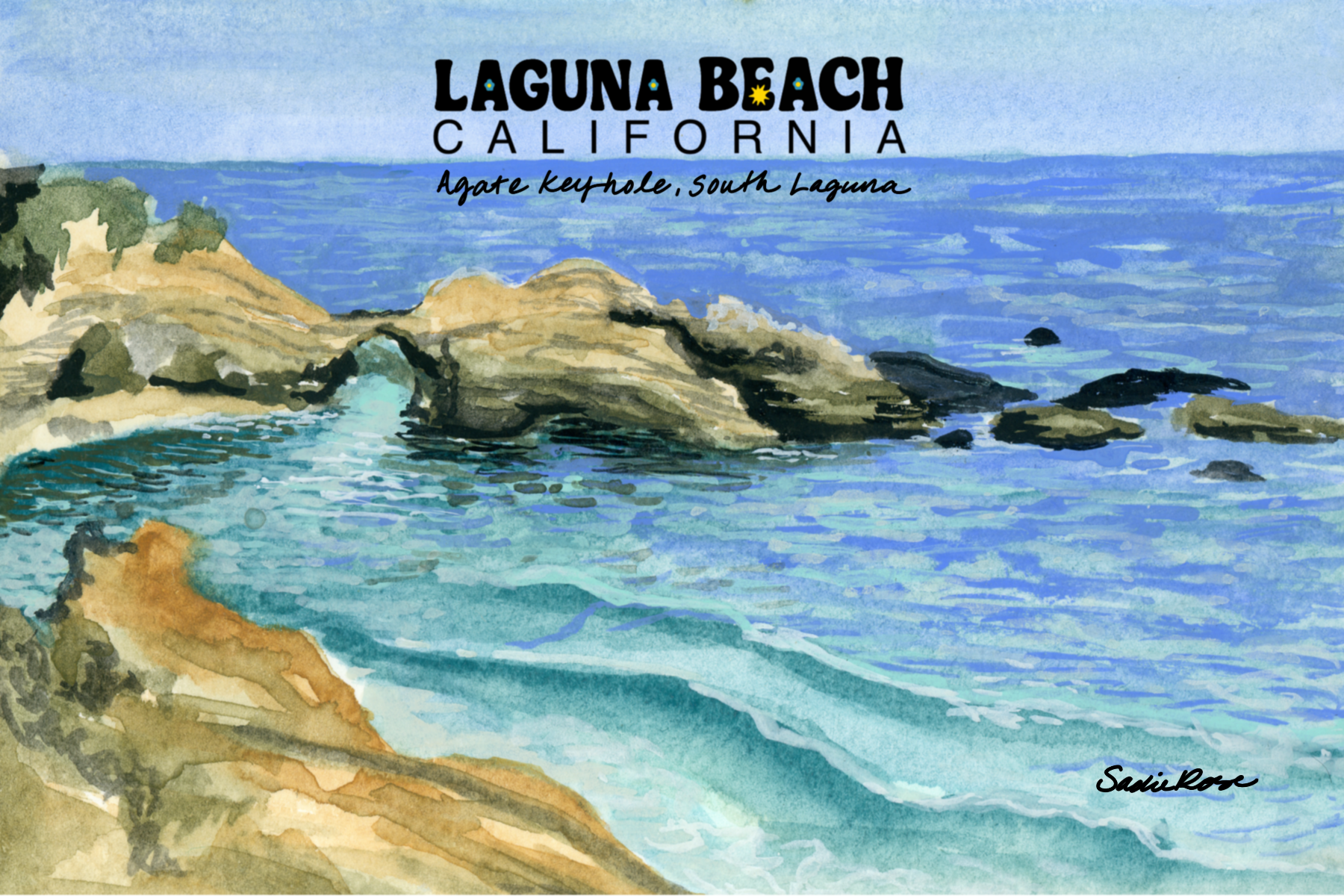 Postcard - Agate Keyhole, South Laguna - Transparent Utopia by Sadie Rose