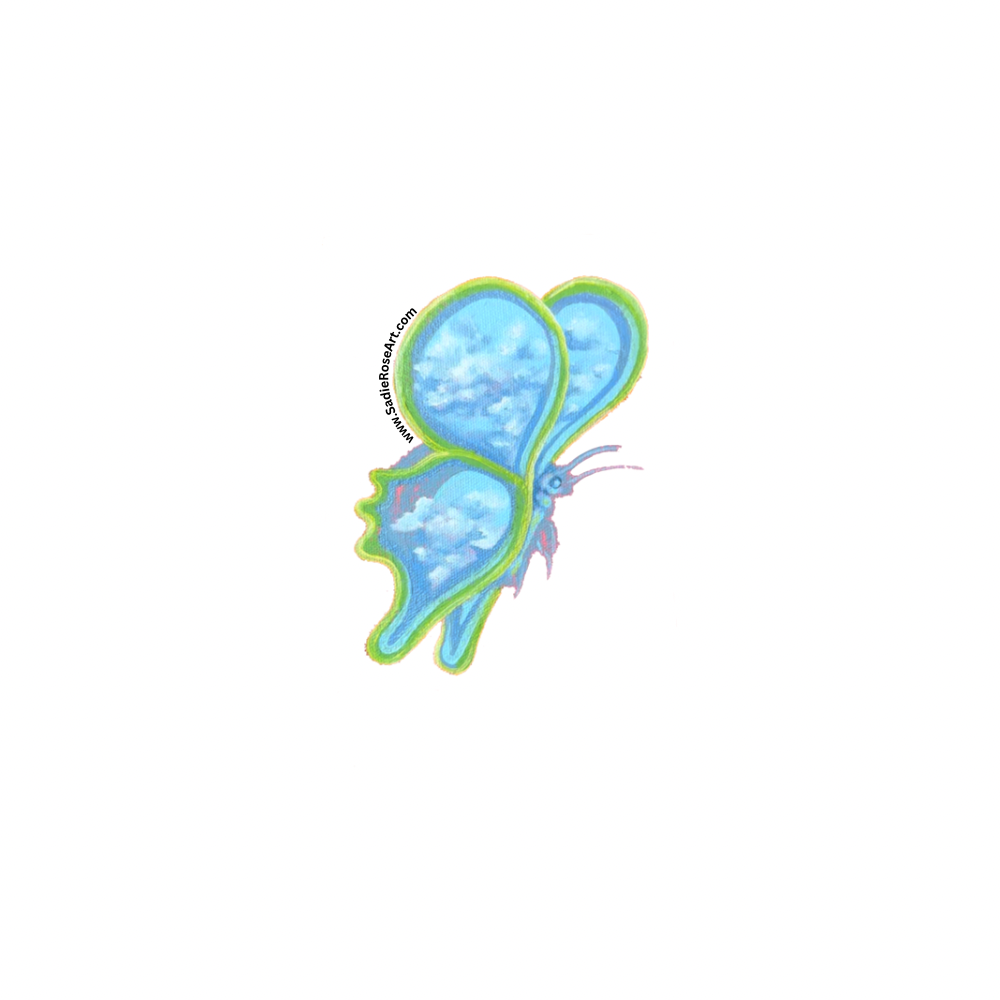 🦋 Small Sticker – Butterfly Wing Portal - Transparent Utopia by Sadie Rose