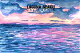 Postcard - Central Bluffs, Main Beach Pink Sunset - Transparent Utopia by Sadie Rose