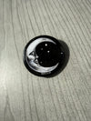 🌙 Button Pin – Crescent Moon - Transparent Utopia by Sadie Rose