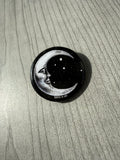 🌙 Button Pin – Crescent Moon - Transparent Utopia by Sadie Rose