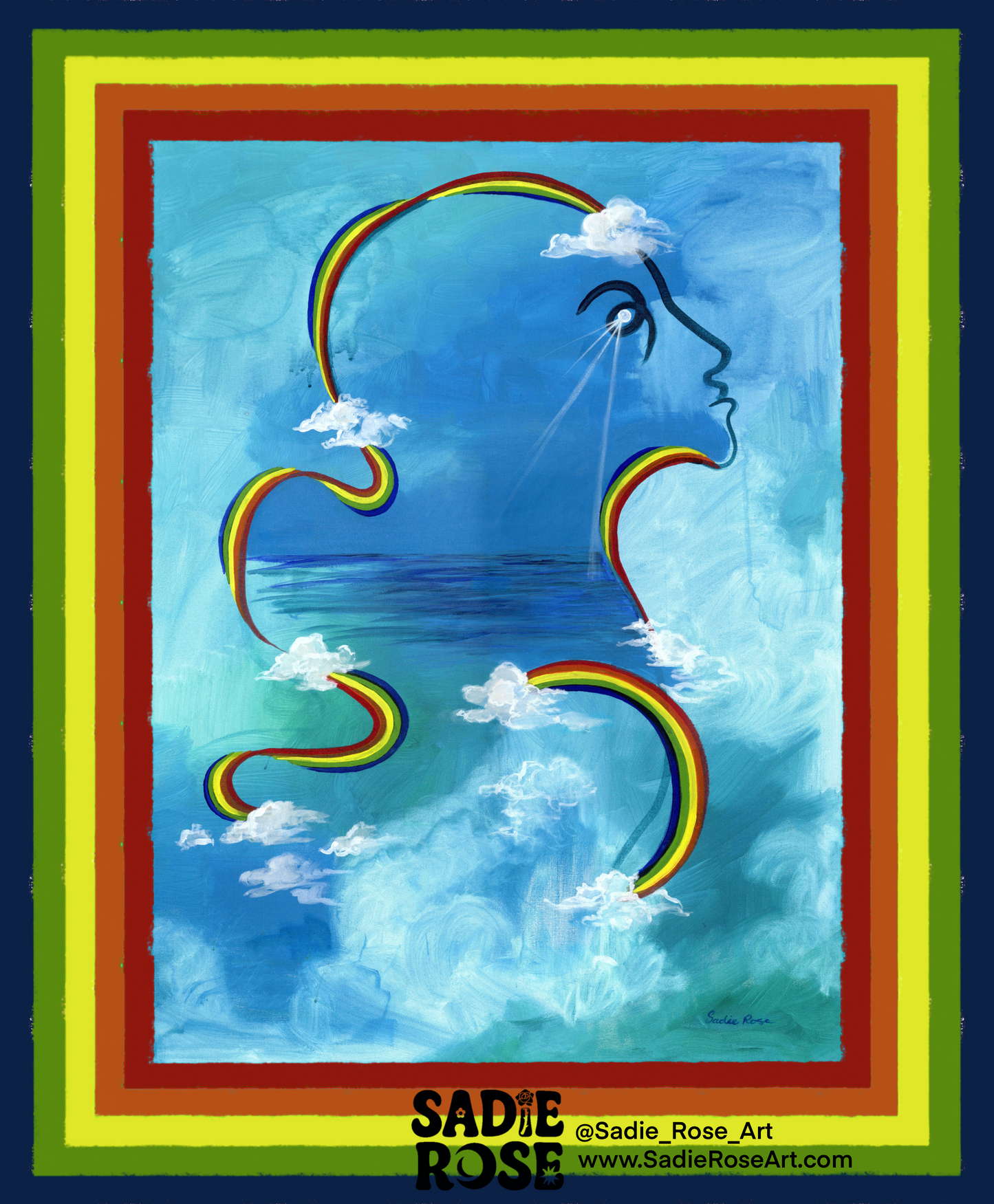Sticker - Euphoric Tide - Transparent Utopia by Sadie Rose