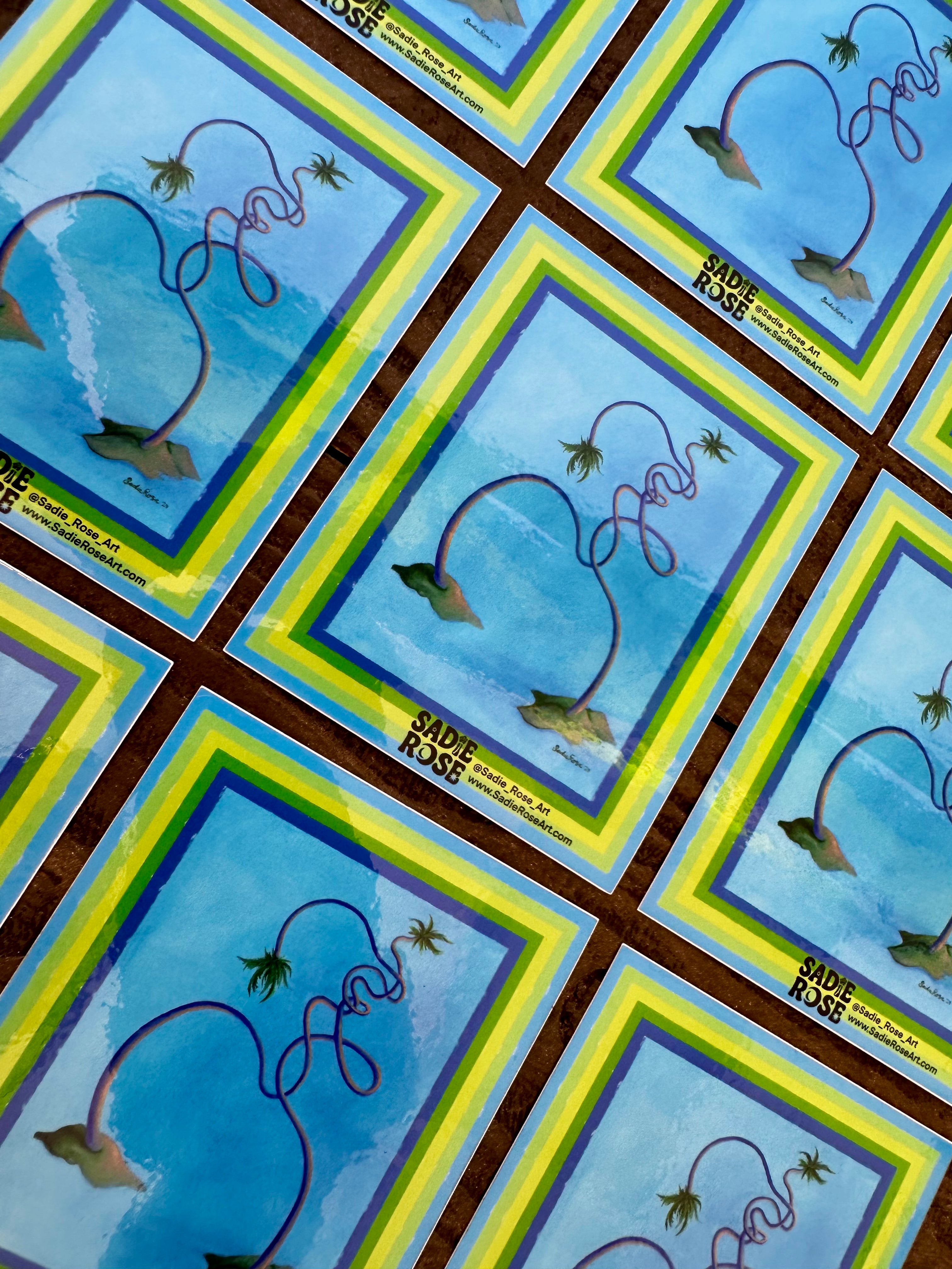 Sticker - Tangled Heights - Transparent Utopia by Sadie Rose