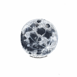 🌕 Small Sticker – Full Moon - Transparent Utopia by Sadie Rose