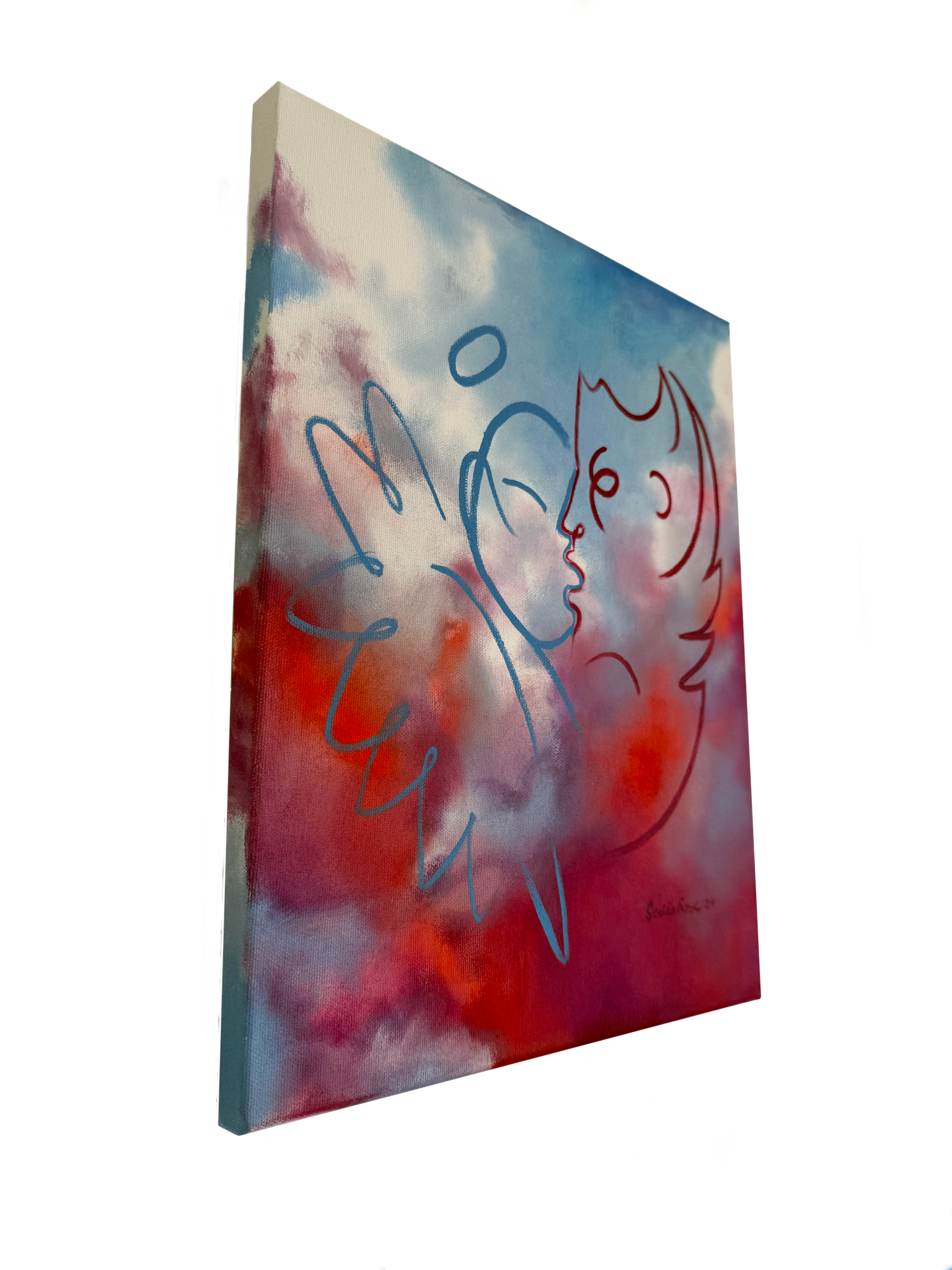 Tethered Realms 2 — Original Oil Painting - Transparent Utopia by Sadie Rose