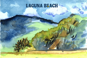 Postcard - Laguna Canyon - Transparent Utopia by Sadie Rose