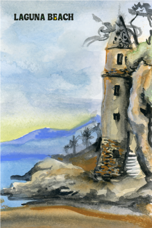 Postcard - Victoria Pirate Tower - Transparent Utopia by Sadie Rose