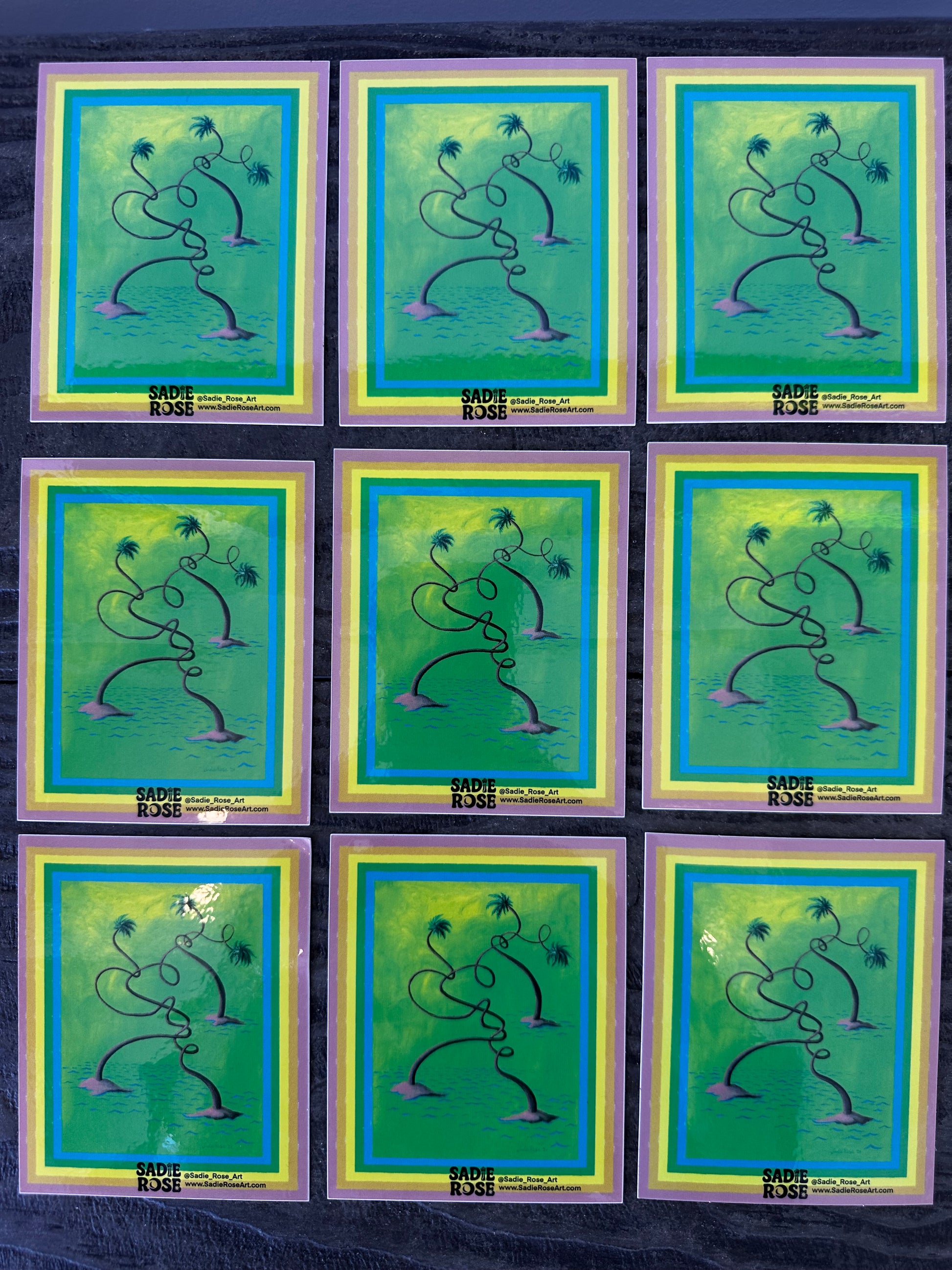 Sticker - Triple Vistas - Transparent Utopia by Sadie Rose