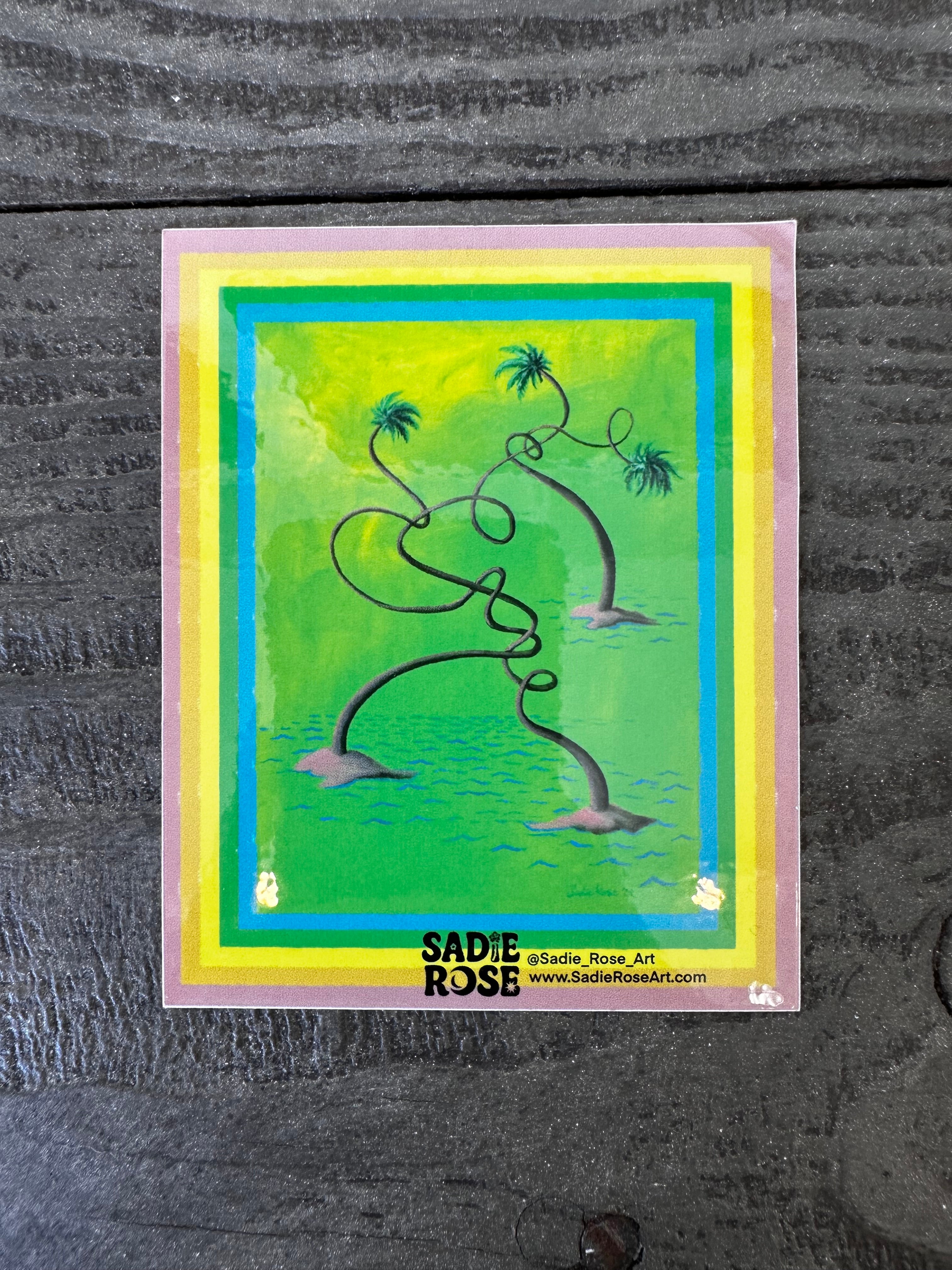Sticker - Triple Vistas - Transparent Utopia by Sadie Rose