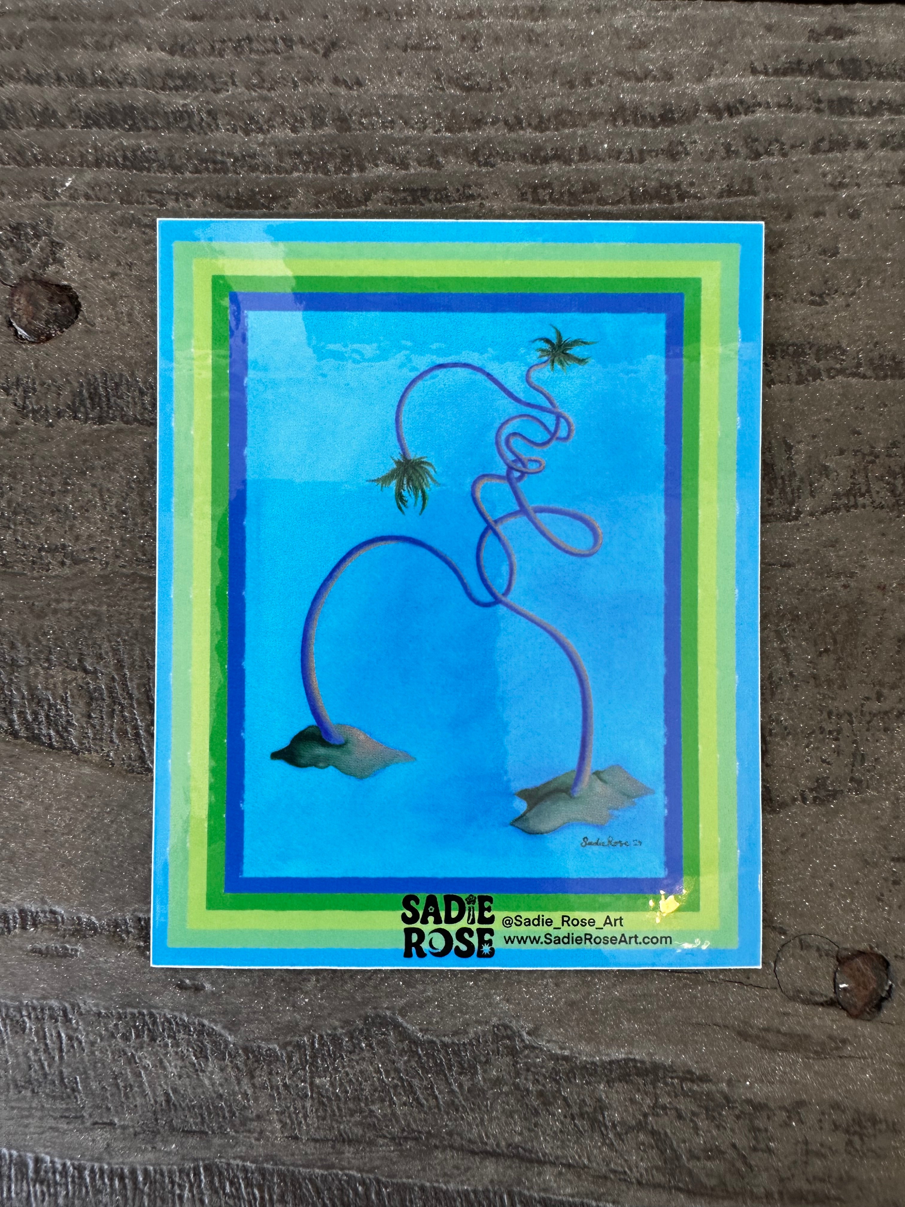 Sticker - Tangled Heights - Transparent Utopia by Sadie Rose