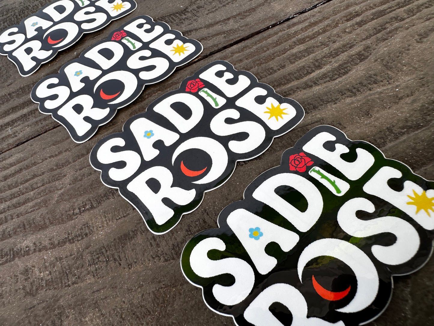 Sticker - Sadie Rose - Black Logo - Transparent Utopia by Sadie Rose