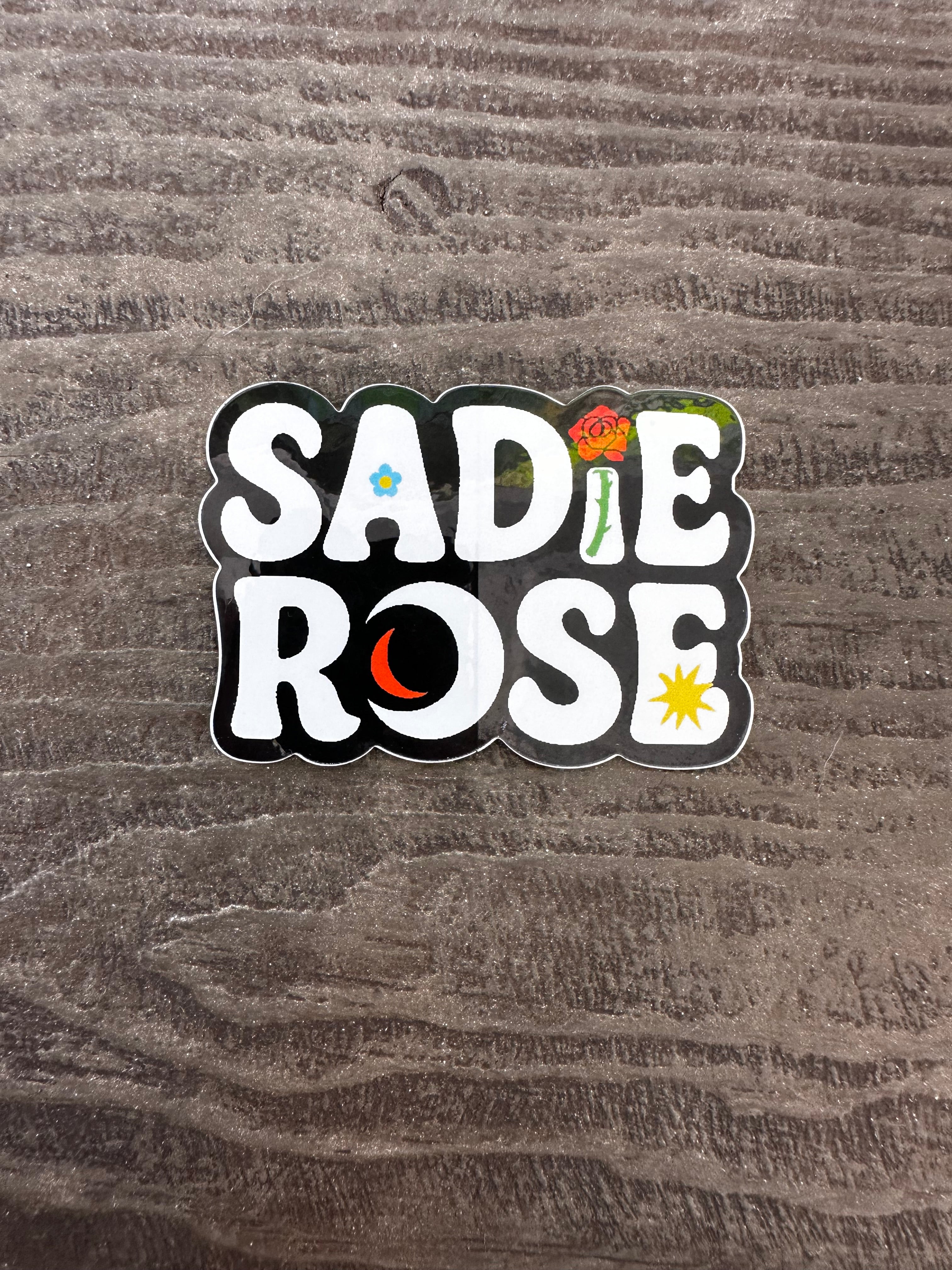 Sticker - Sadie Rose - Black Logo - Transparent Utopia by Sadie Rose