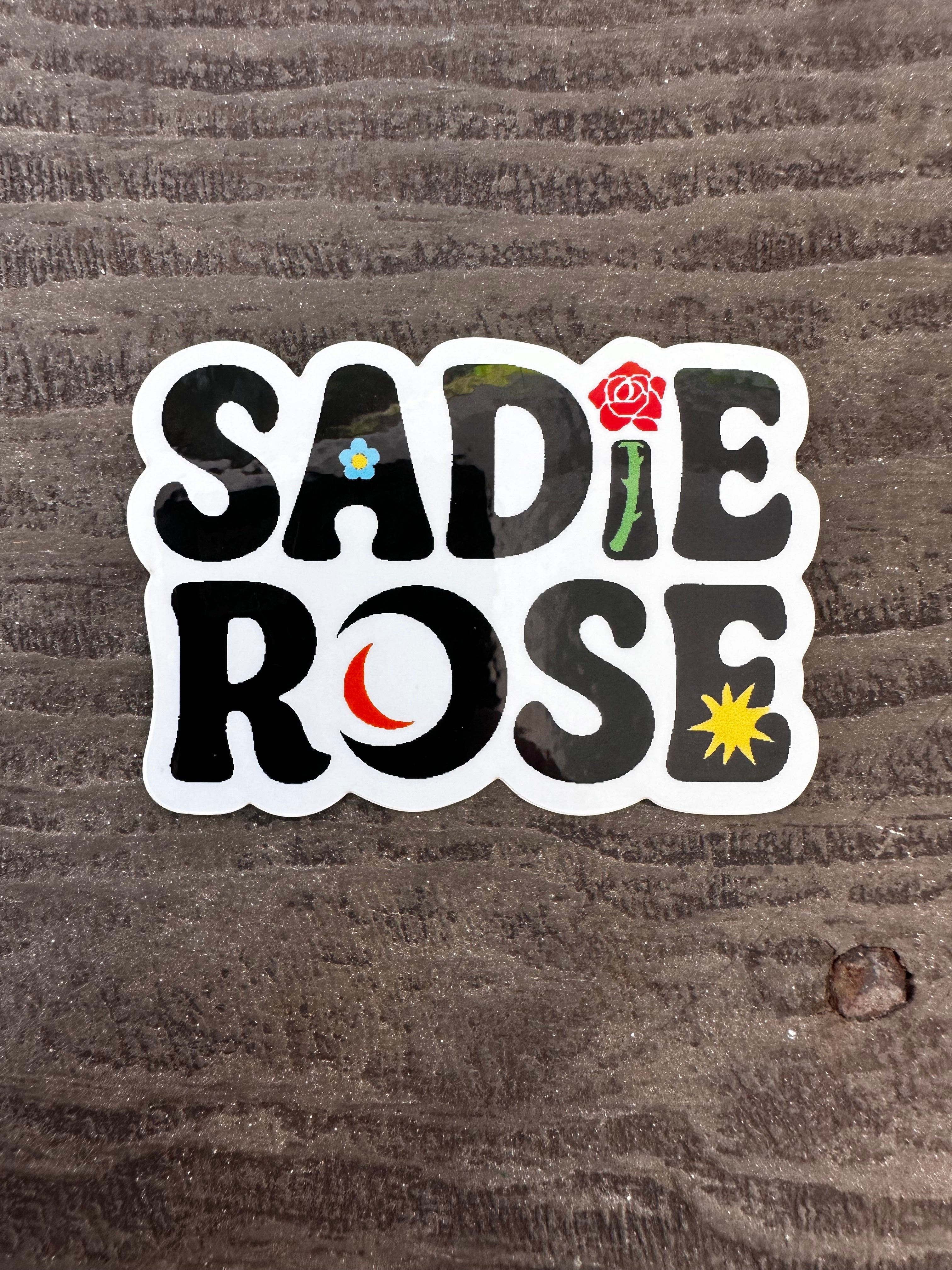 Sticker - Sadie Rose - White Logo - Transparent Utopia by Sadie Rose