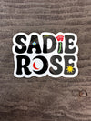 Sticker - Sadie Rose - White Logo