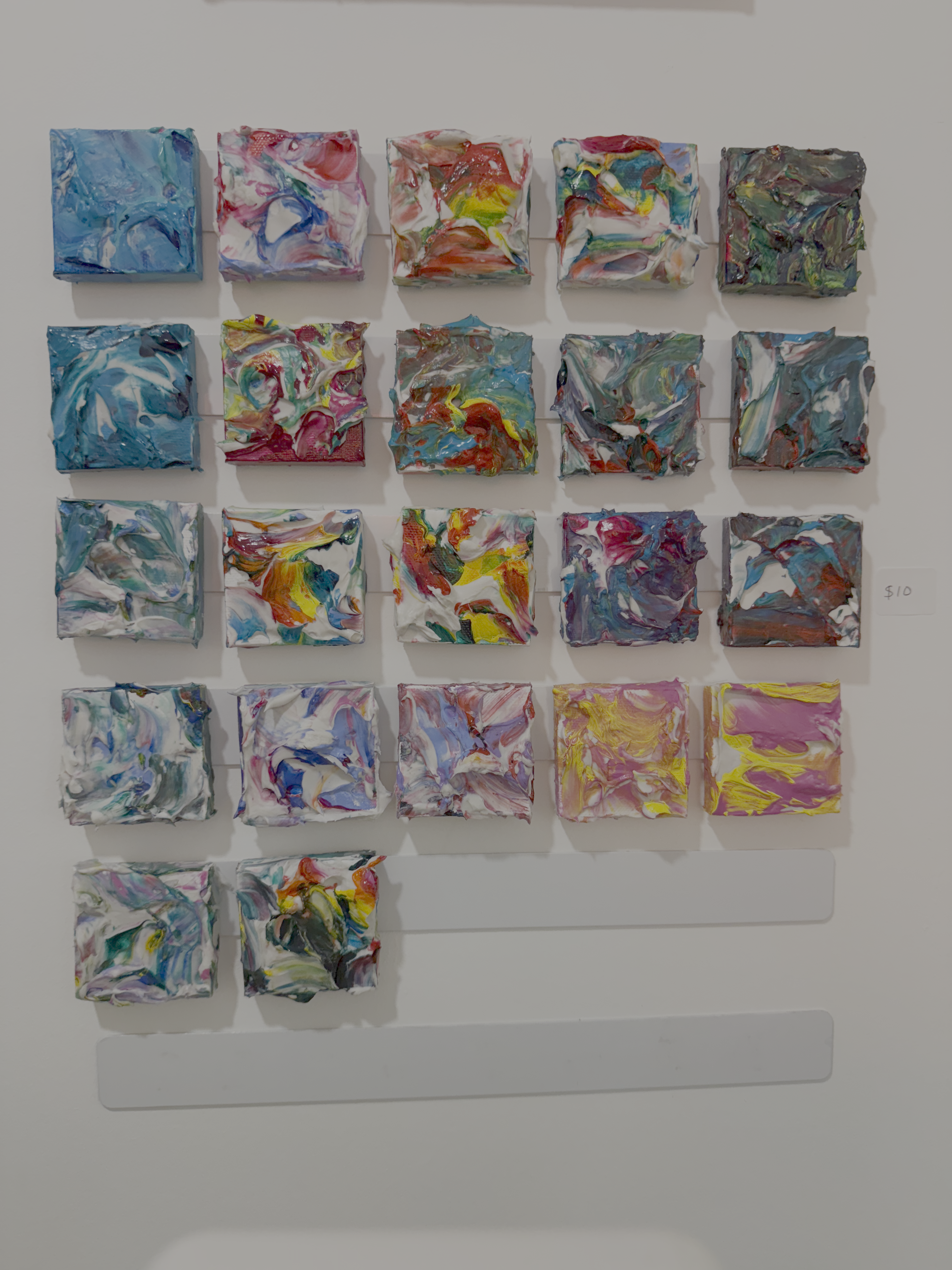 Mini Impasto Paintings - Transparent Utopia by Sadie Rose