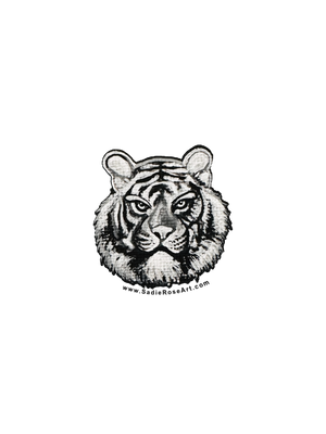 🐯 Small Sticker – Tiger - Transparent Utopia by Sadie Rose