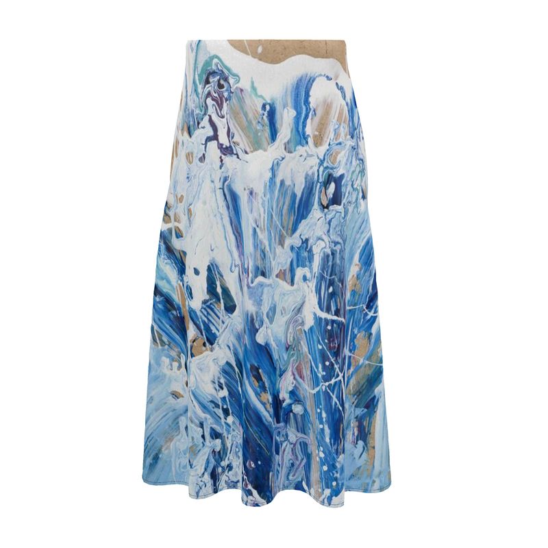 "Wash" - Silk Midi Skirt - Transparent Utopia by Sadie Rose
