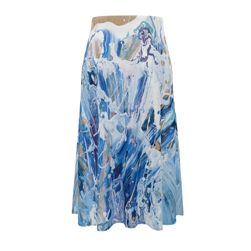 "Wash" - Silk Midi Skirt - Transparent Utopia by Sadie Rose