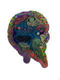 Digital Dreamer Sticker - Full Color - Transparent Utopia by Sadie Drucker